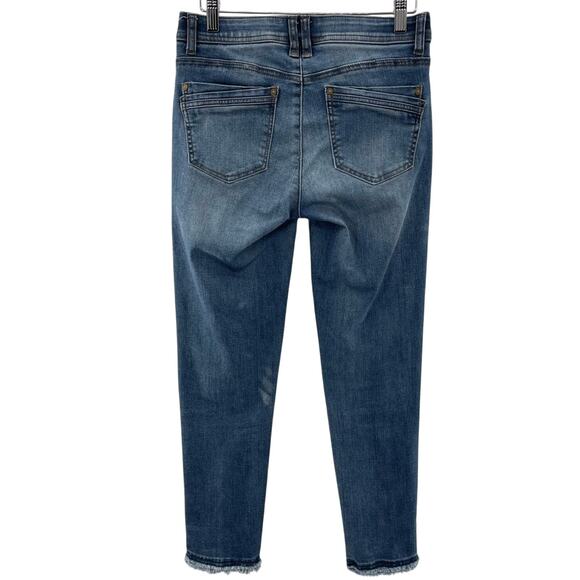 Democracy 'Ab'Solution Lightly Distressed Slimming Stretch Skinny Jeans Size 2 - Picture 6 of 9